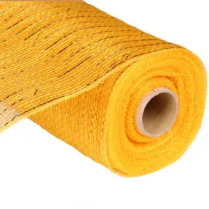 10" Bright Gold Foil Deco Poly Mesh RE130153