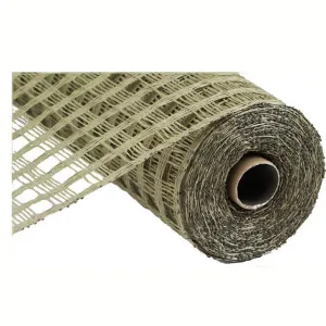 10" Moss Green Poly Burlap Check Mesh RP812832