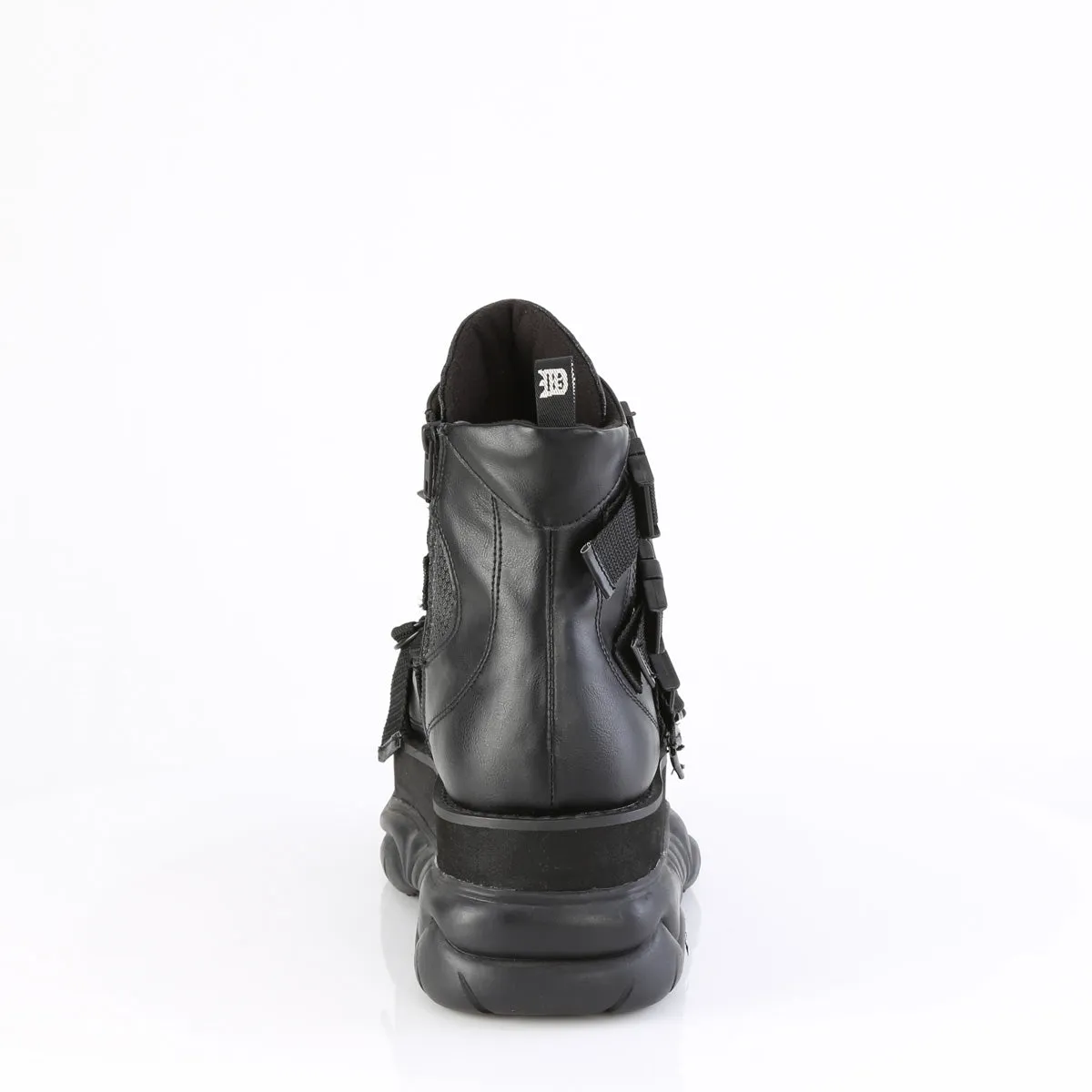 3 Inch Platform NEPTUNE-68 Black Vegan Leather