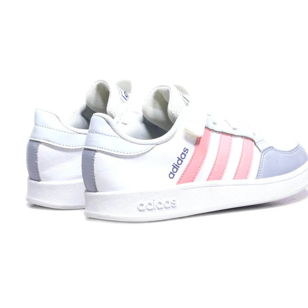 Adidas Breaknet Side-Stripe Sneakers Leather White Colour For Kids