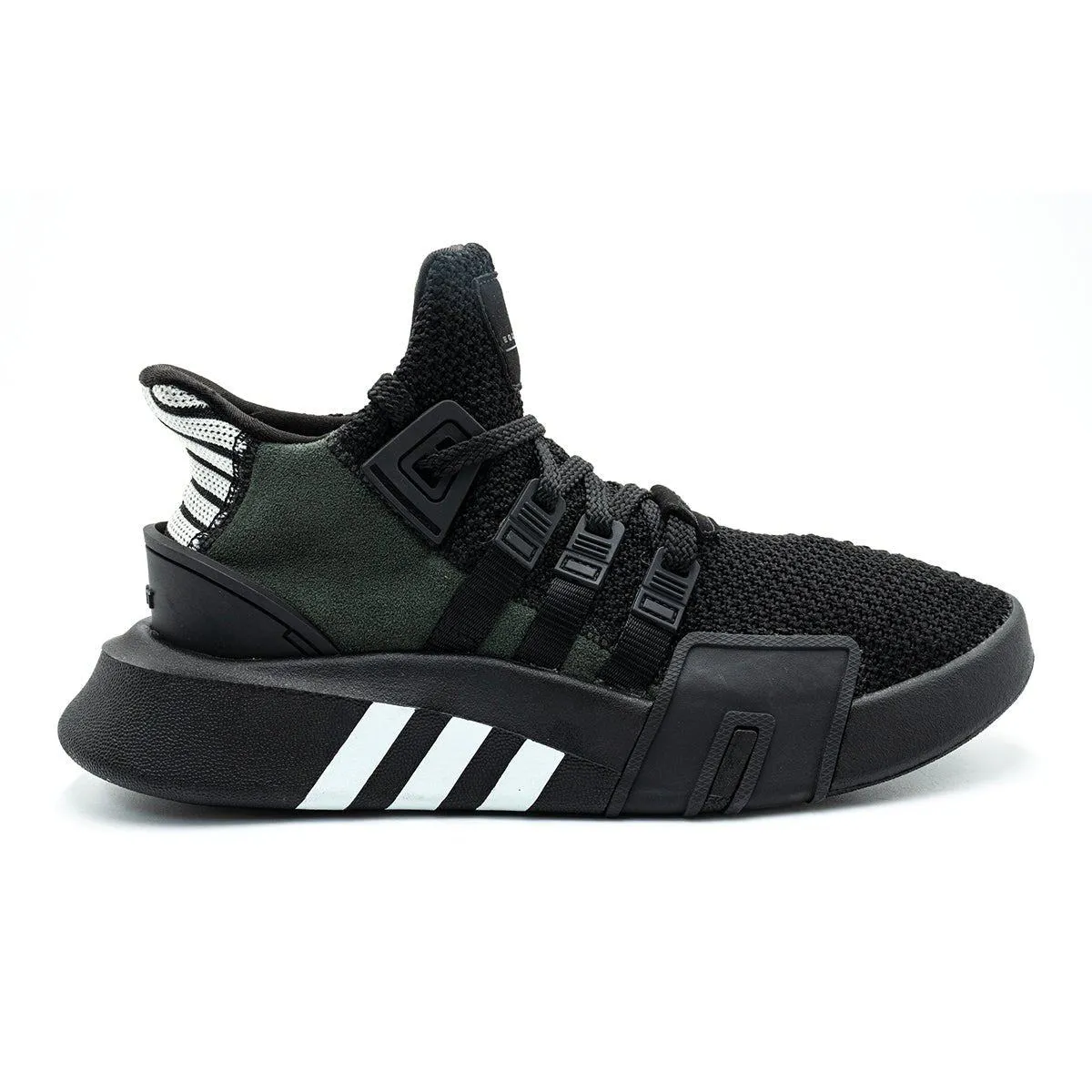 Adidas Eqt Bask Adv Sport Shoes Knit Fabric Black Colour For Men