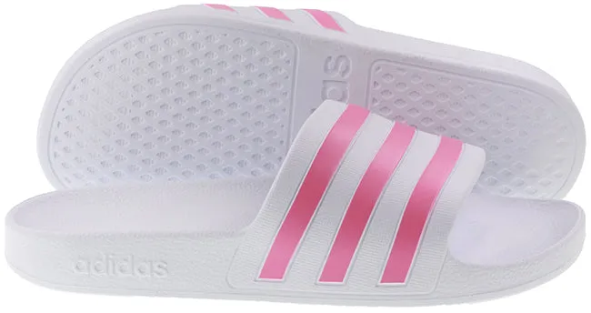 Adidas Womens Adilette Aqua Cloud White Rose Tone