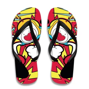 Adventure Time Finn Comic Art Flip Flops