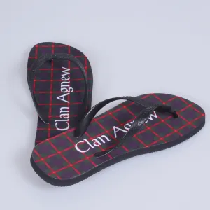 Agnew Tartan Flip Flops With Matching Bag