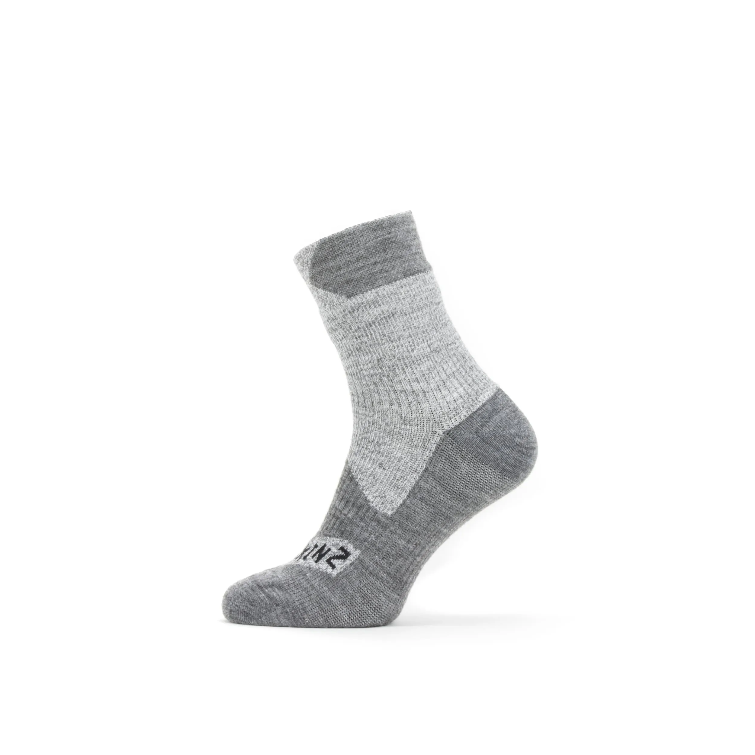 BIRCHAM WATERPROOF ALL WEATHER ANKLE LENGTH SOCK - GREY/GREY MARL