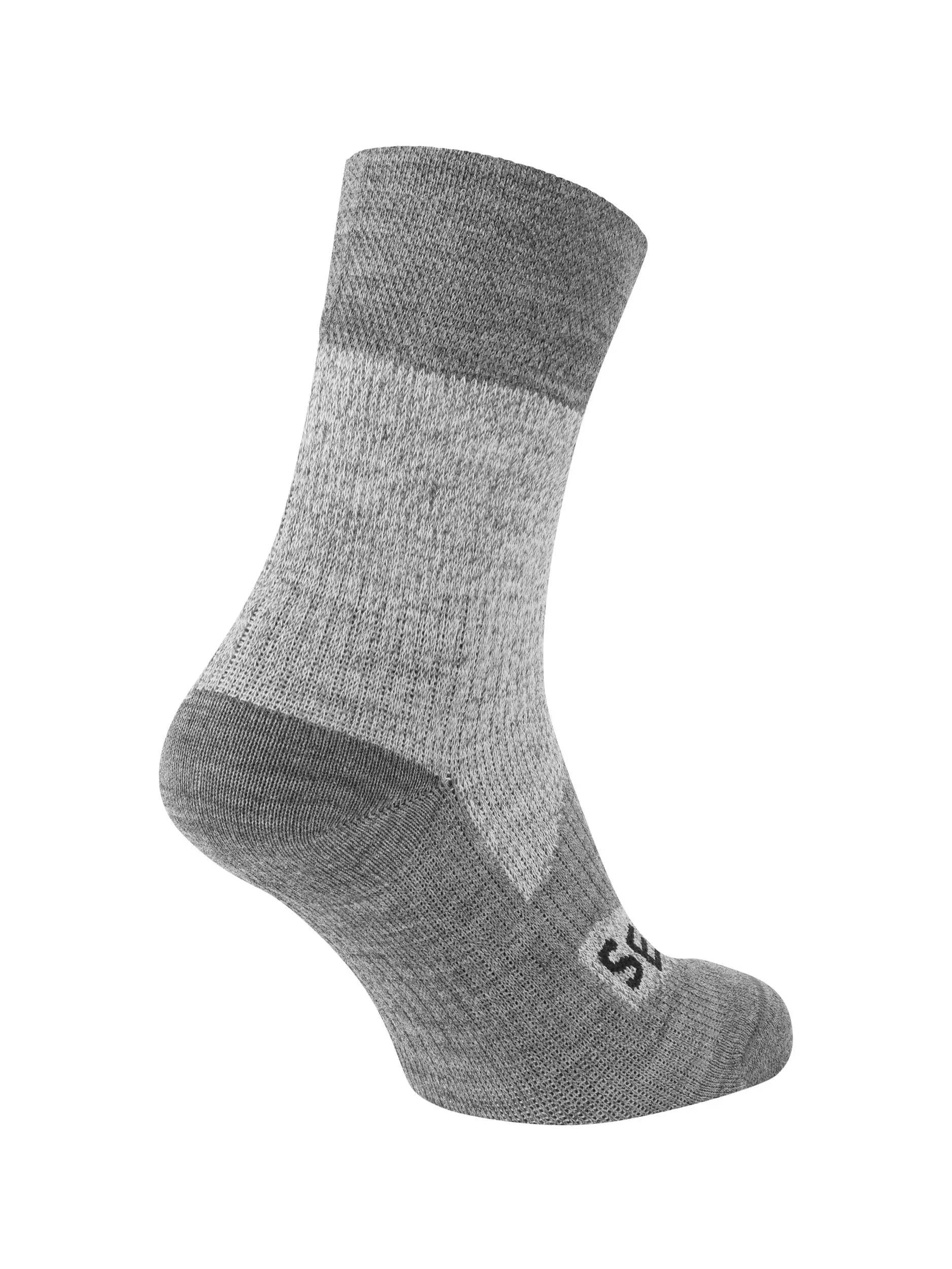 BIRCHAM WATERPROOF ALL WEATHER ANKLE LENGTH SOCK - GREY/GREY MARL