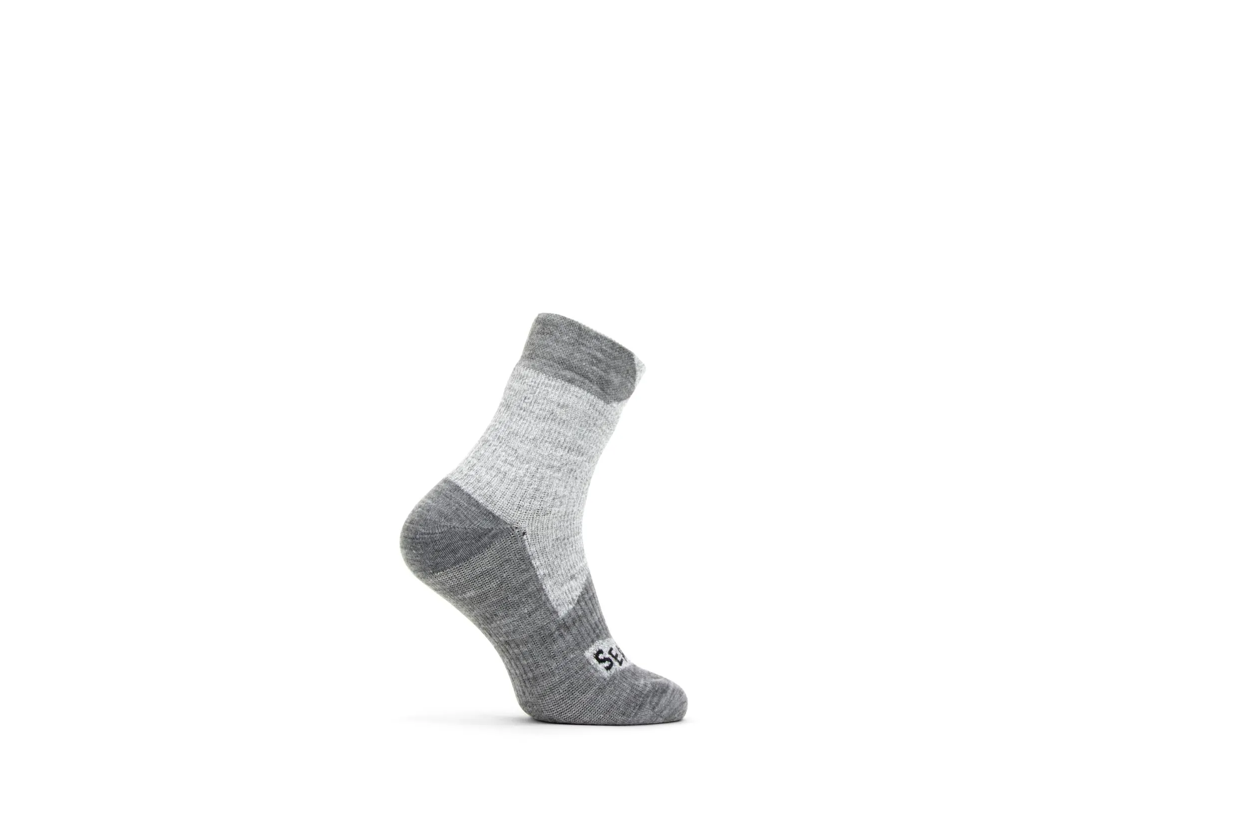 BIRCHAM WATERPROOF ALL WEATHER ANKLE LENGTH SOCK - GREY/GREY MARL