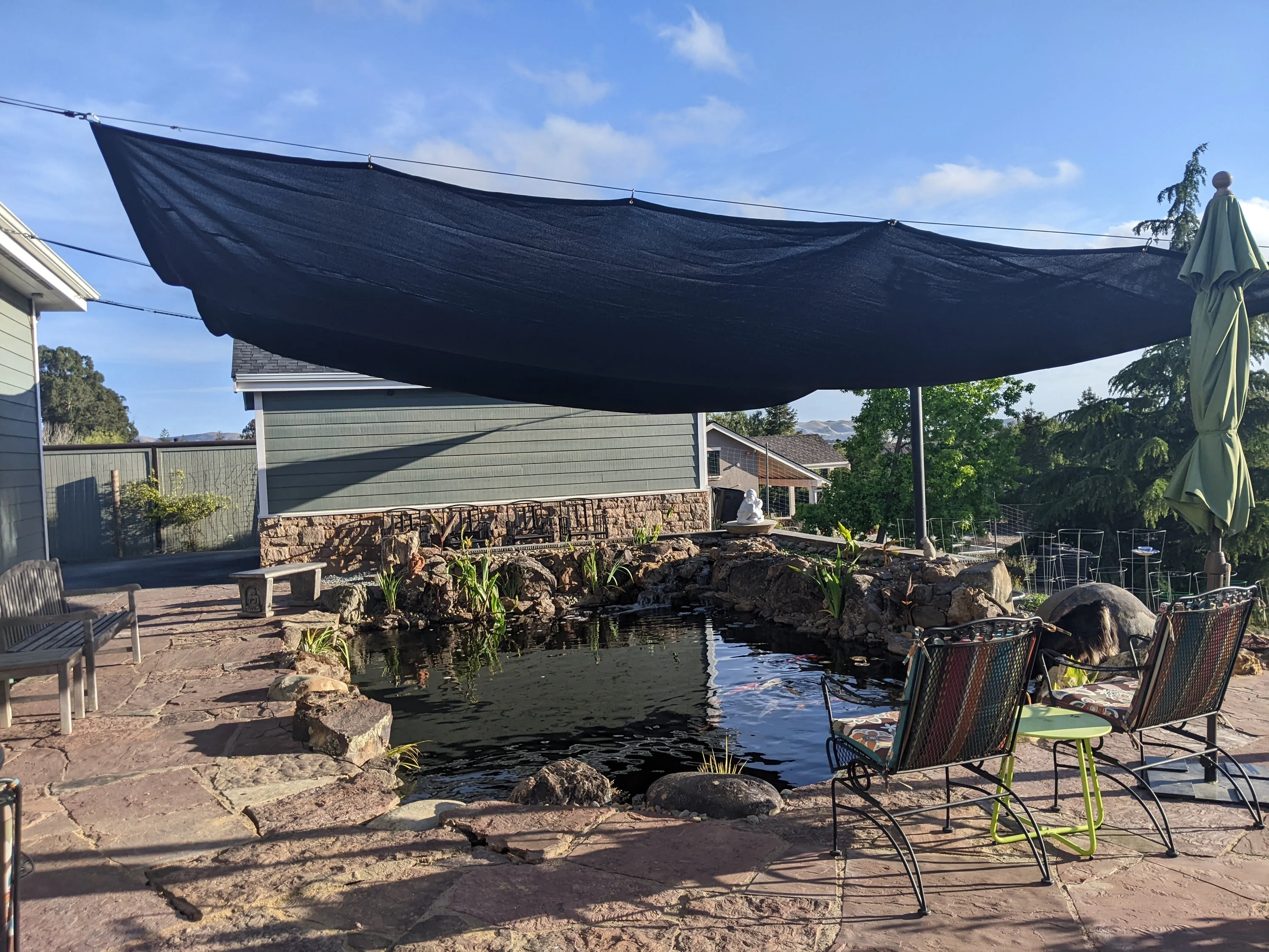 Black 86% Super Shade Mesh Tarp 10' x 10'