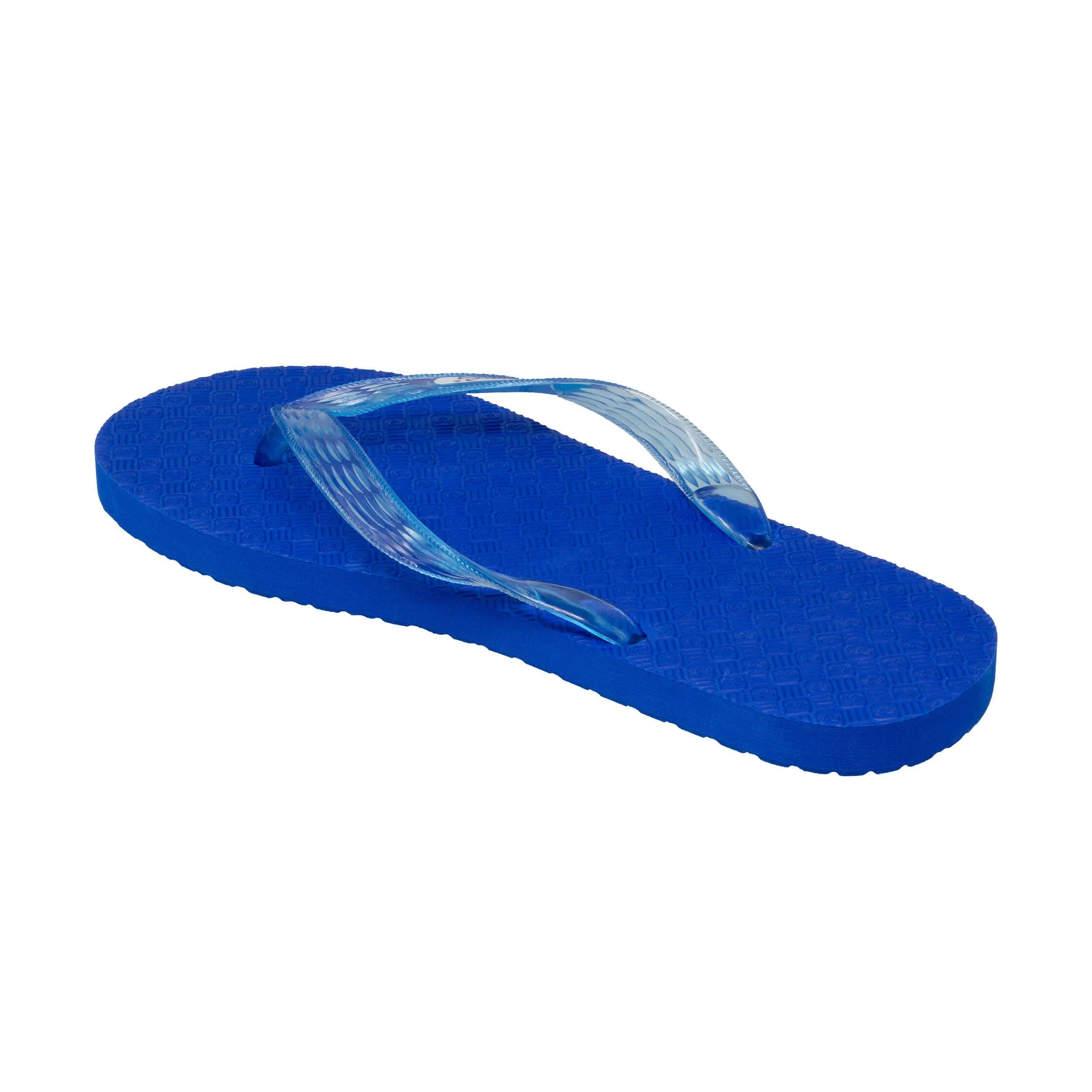 Blue Platform Men's Translucent Turquoise Strap Slippah