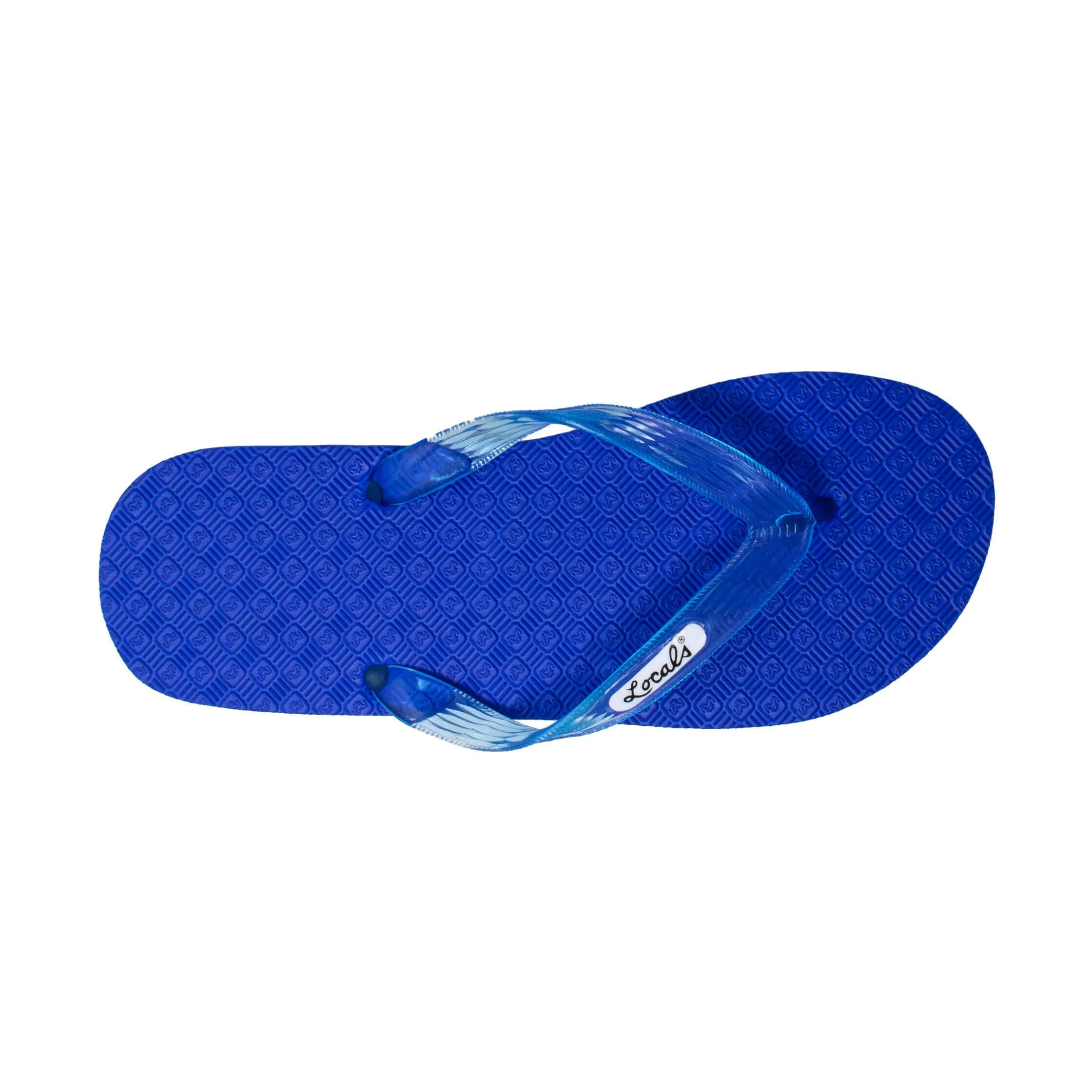 Blue Platform Men's Translucent Turquoise Strap Slippah