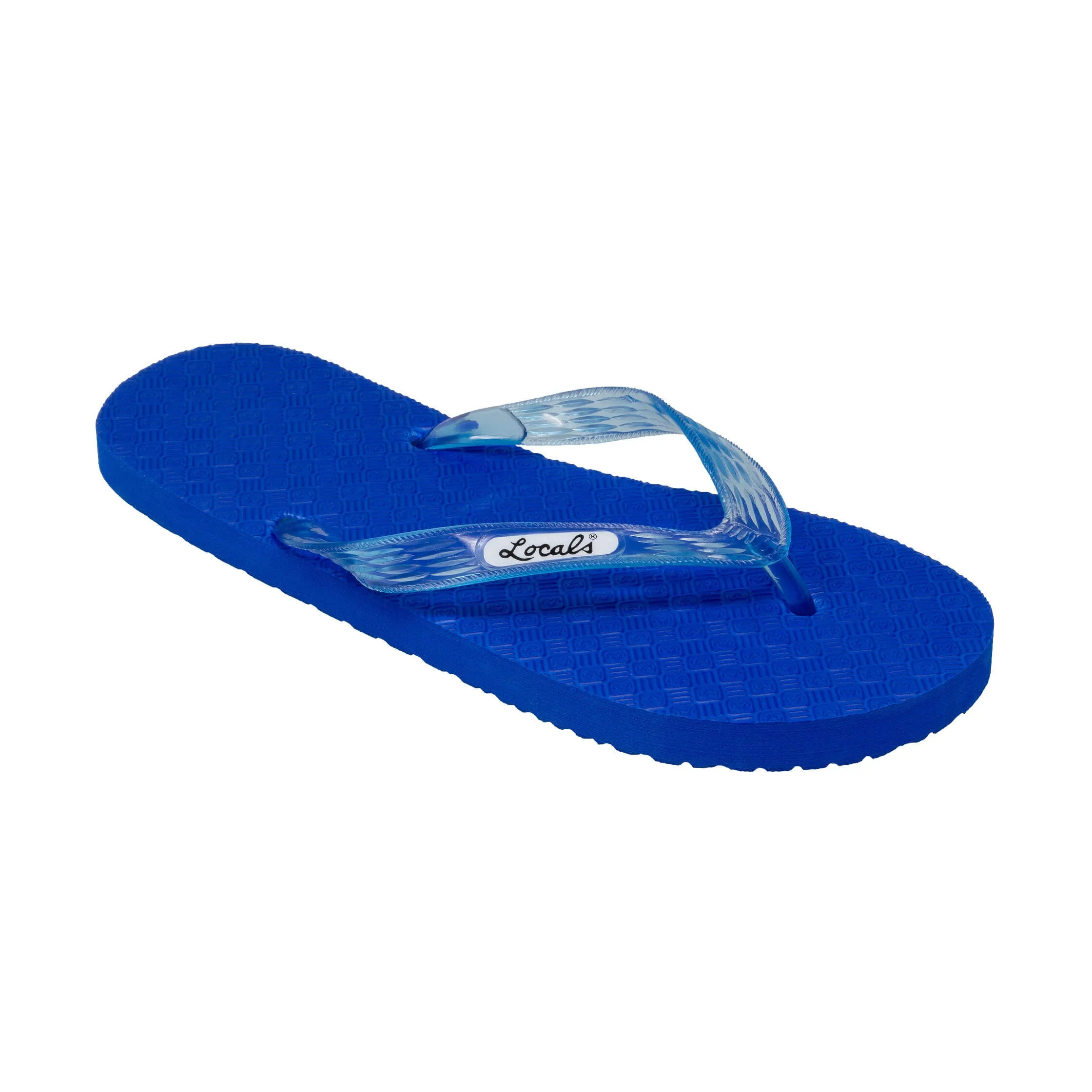 Blue Platform Men's Translucent Turquoise Strap Slippah