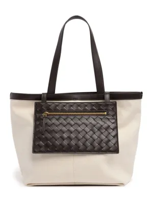 Bottega Veneta   Medium Flip Flap canvas tote bag 