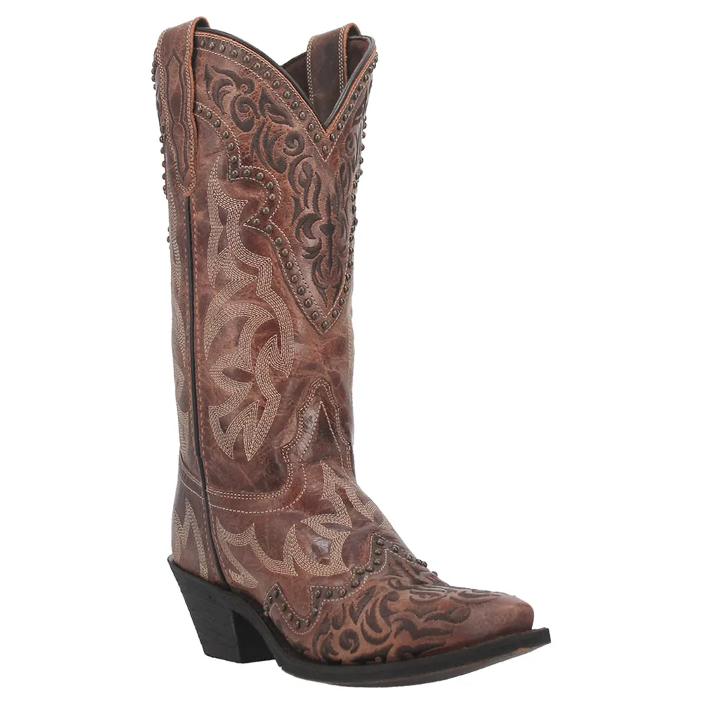 Braylynn Embroidered Studded Snip Toe Cowboy Boots