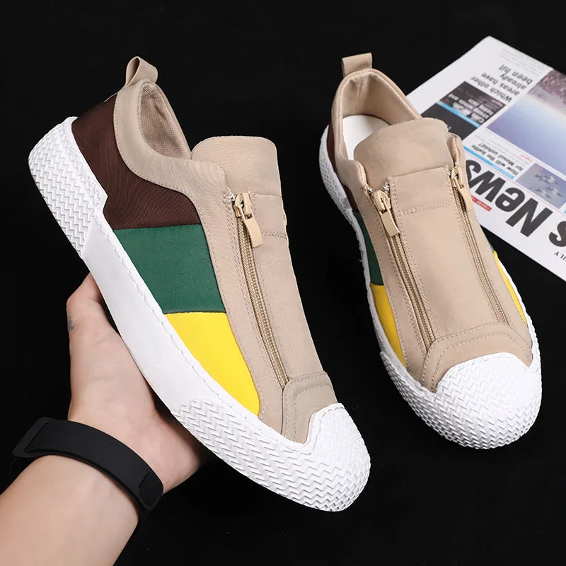 Casual Shoes Men Breathable Canvas Shoes  New Fashion Men Flats Trending Sneakers Men Slip on Loafers