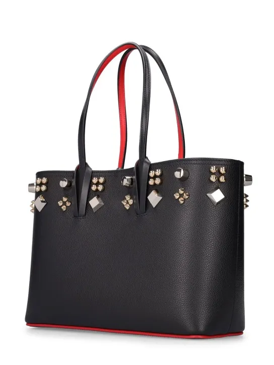 Christian Louboutin   Small Cabata spiked leather tote bag 