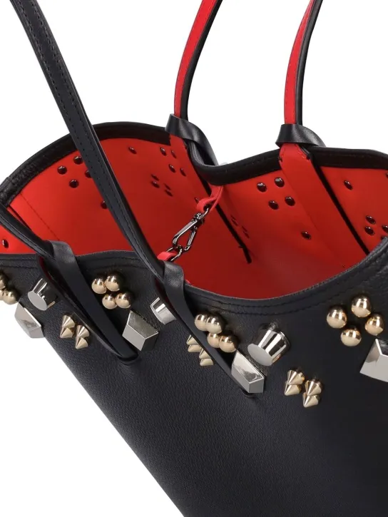 Christian Louboutin   Small Cabata spiked leather tote bag 