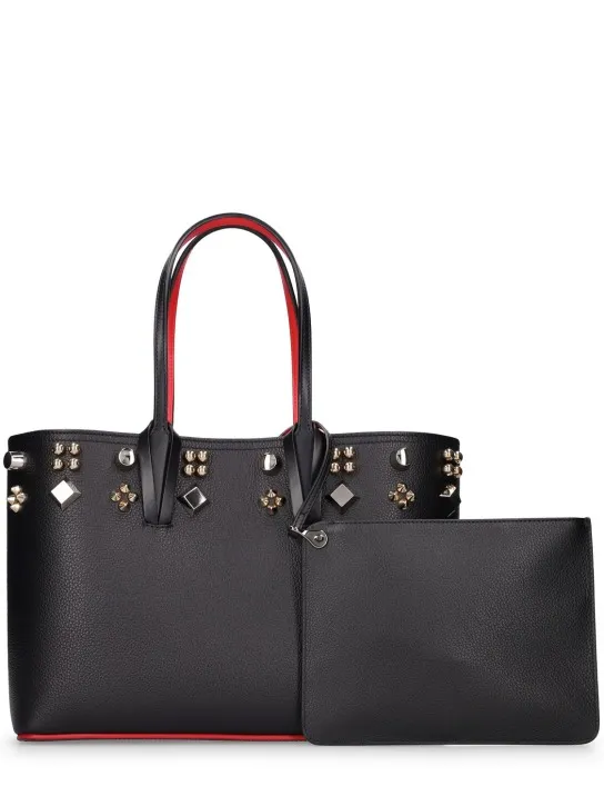 Christian Louboutin   Small Cabata spiked leather tote bag 