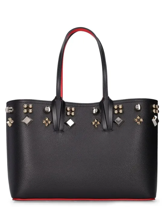 Christian Louboutin   Small Cabata spiked leather tote bag 