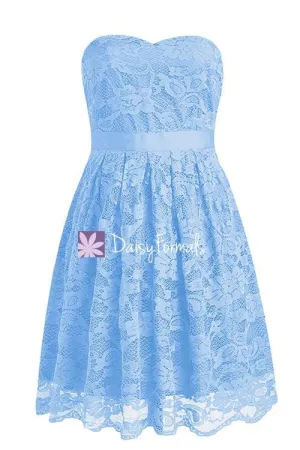 Cornflower Lace Party Dress Sweetheart Lace Prom Dress Formal Dress (BM2346)