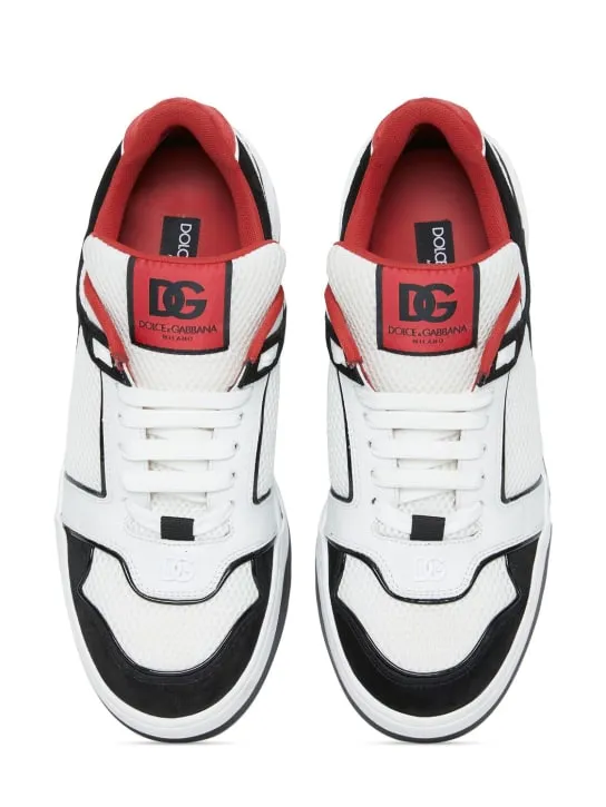 Dolce&amp;Gabbana   New Roma mesh &amp; suede sneakers 