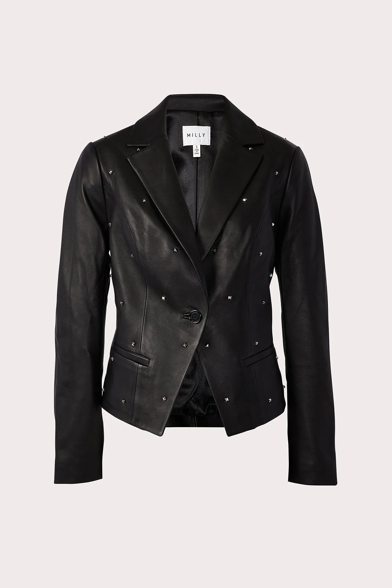 Emiline Studded Blazer Leather Jacket