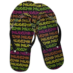 FFPH1R Robin Ruth Flip Flops - Philadelphia RAINBOW