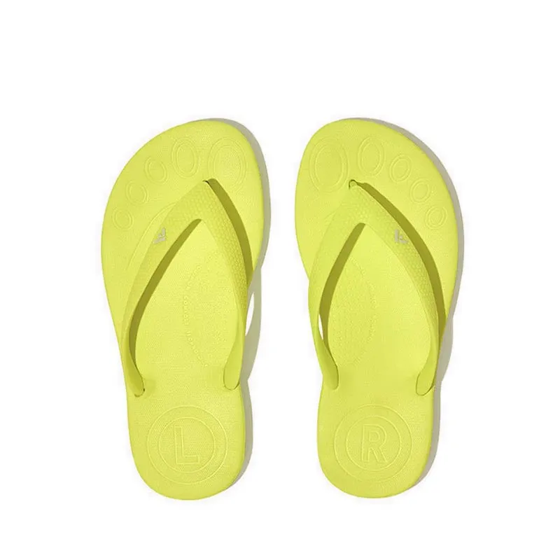 Fitflop Iqushion Kid's Ergonomic Flip-Flops - Electric Yellow