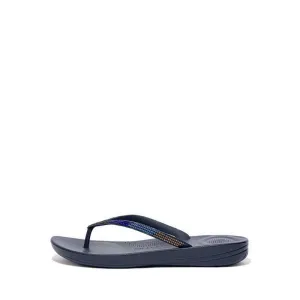 Fitflop Iqushion Women's Ombre-Sparkle Flip-Flops - Midnight Navy