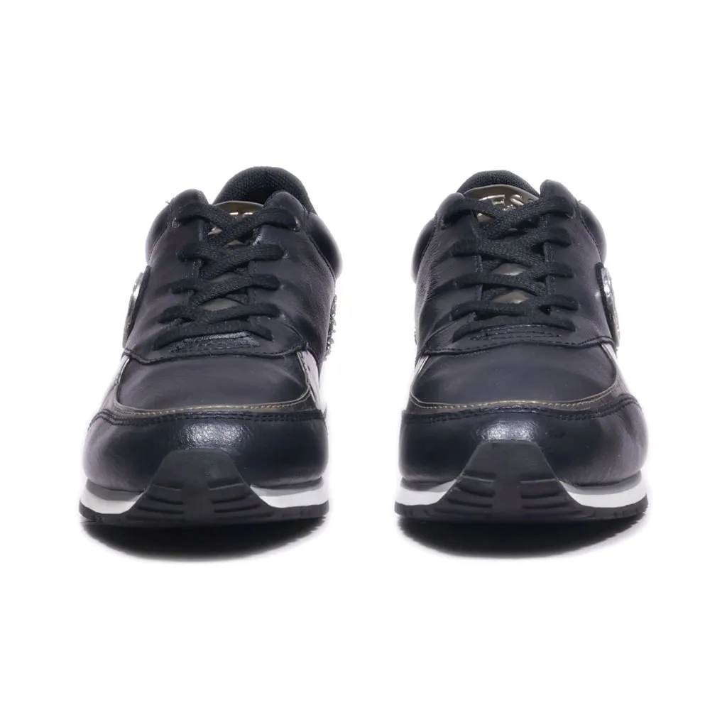 Guess Reeta Fleta3 Lea12 Low-Top Sneakers Leather Black Colour For Women