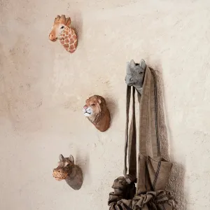 Hand-Carved Animal Hooks