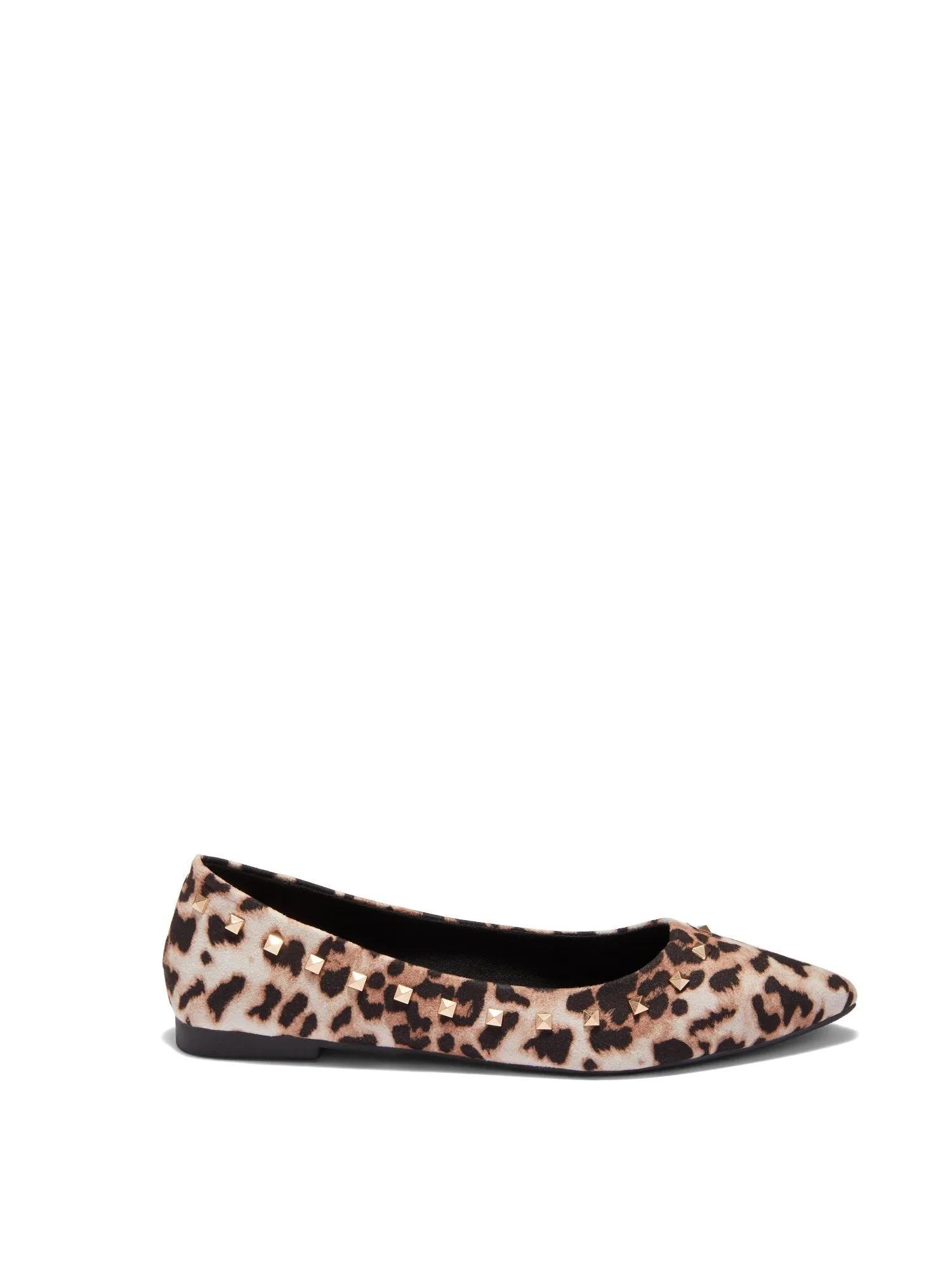 Harper Studded Flat - Leopard-Print