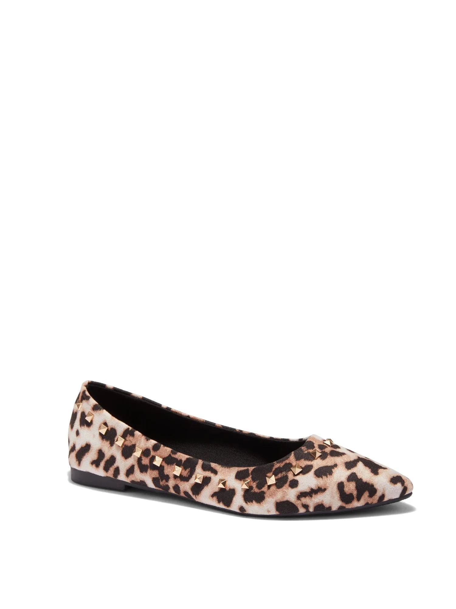 Harper Studded Flat - Leopard-Print