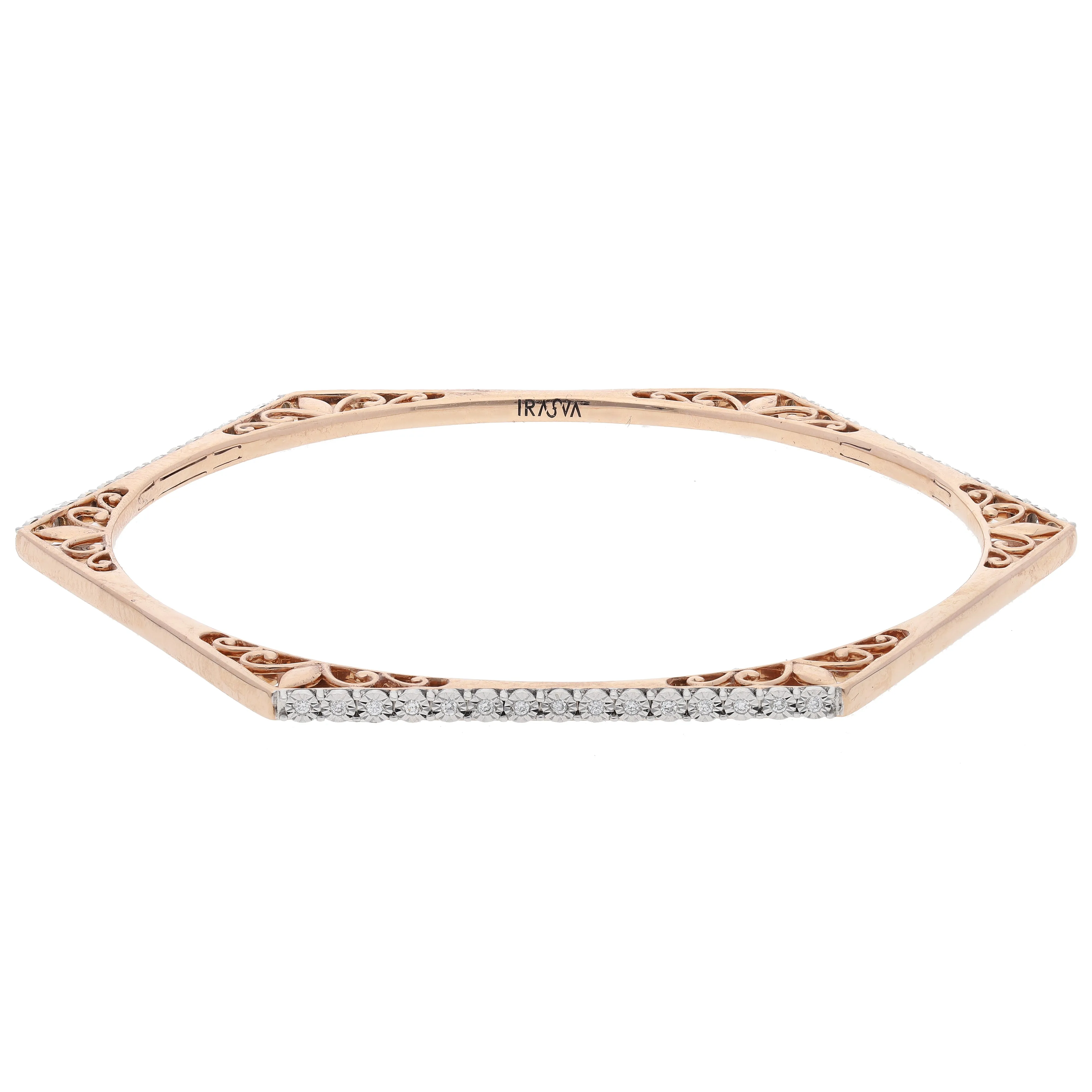 Hexagon Diamond Bangle