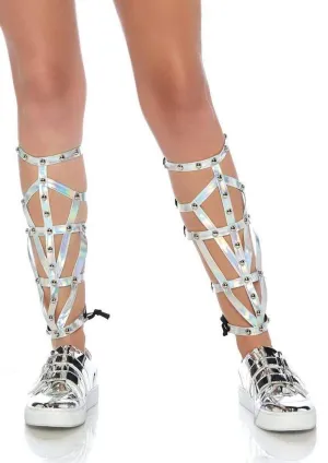 Iridescent Studded Shin Guards Os Slv