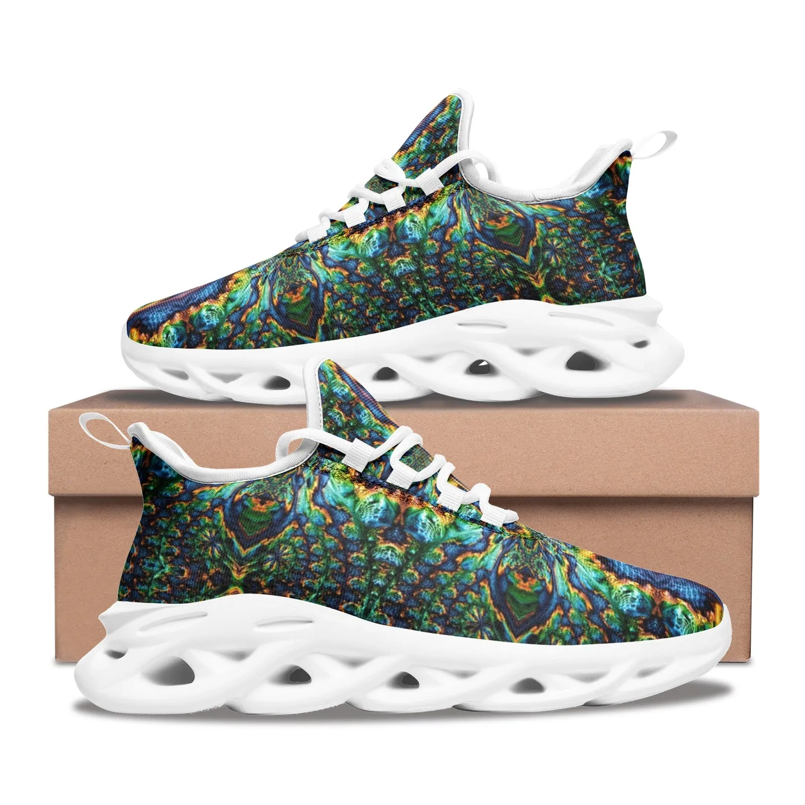 JADE AZTEC | Unisex Bounce Mesh Knit Sneakers | IMRAN