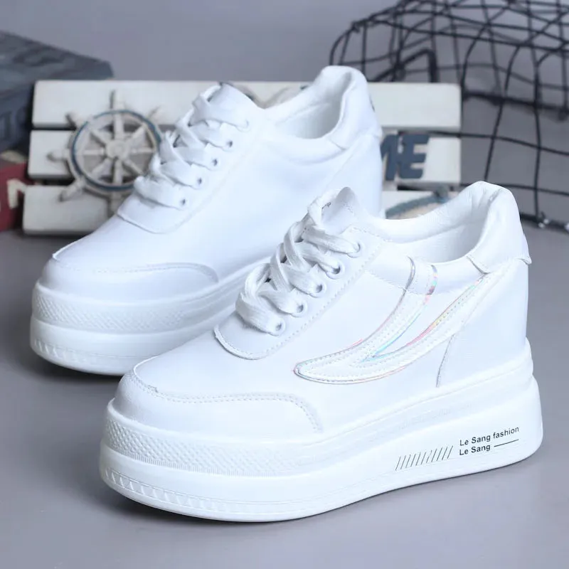 Joskaa 2024 New White Shoes Platform Sneakers