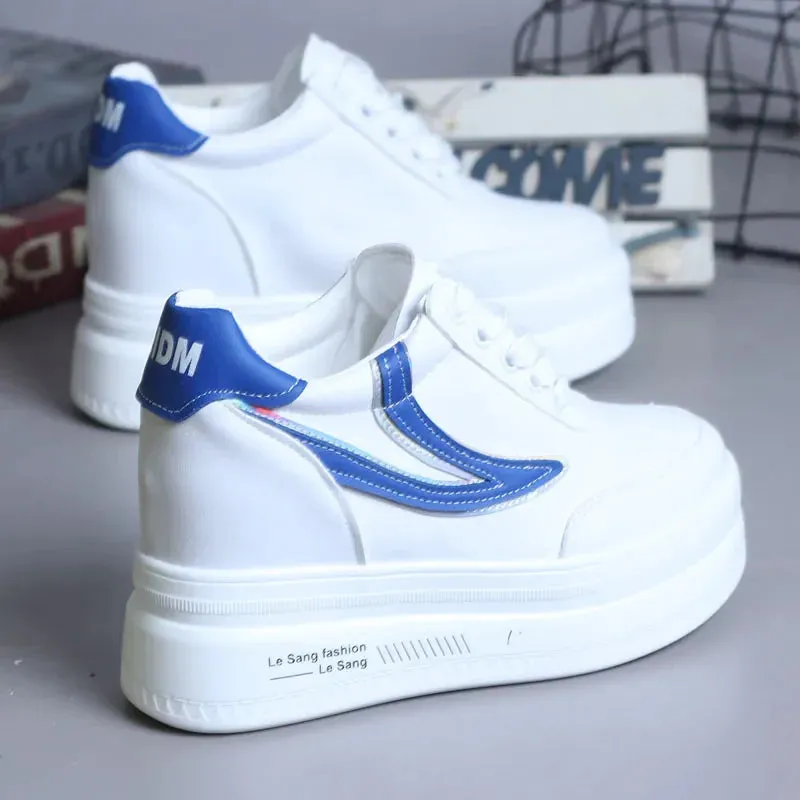 Joskaa 2024 New White Shoes Platform Sneakers