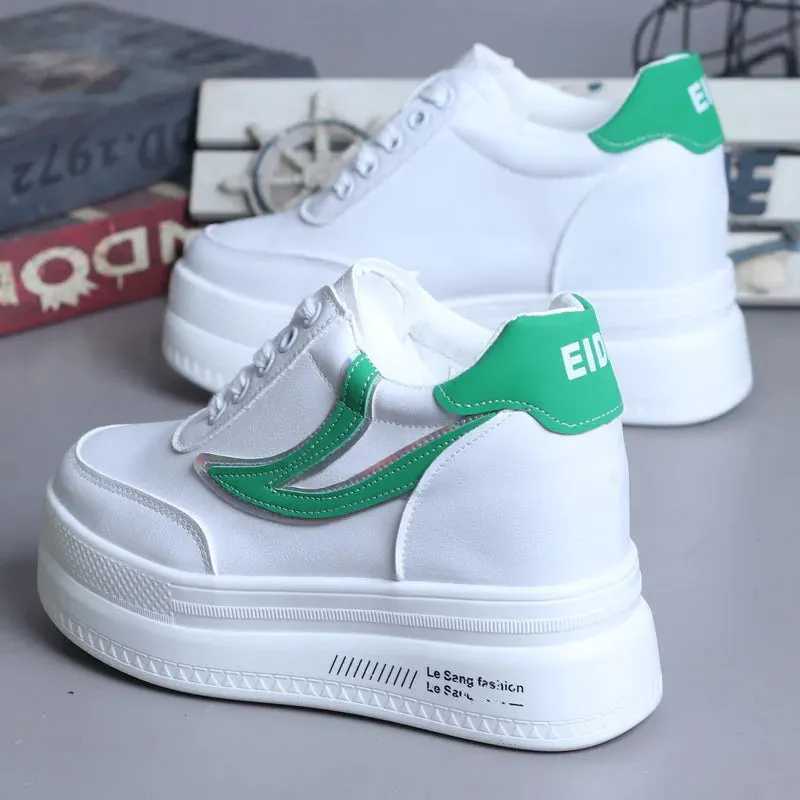 Joskaa 2024 New White Shoes Platform Sneakers