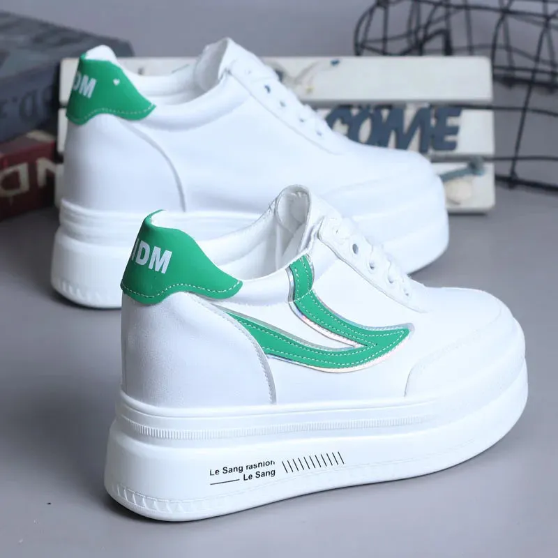 Joskaa 2024 New White Shoes Platform Sneakers