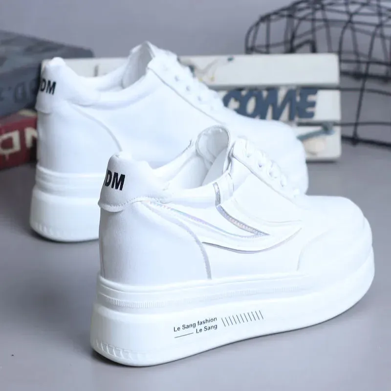 Joskaa 2024 New White Shoes Platform Sneakers