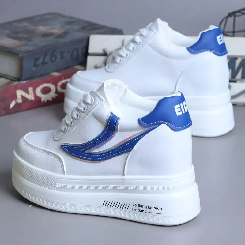 Joskaa 2024 New White Shoes Platform Sneakers