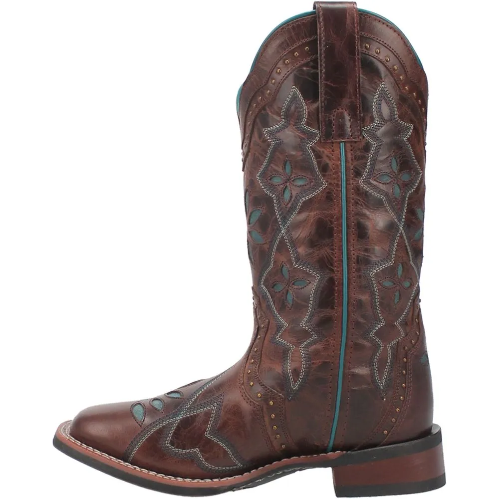 'Laredo' Women's 11" Gillyann Western Square Toe - Dark Brown