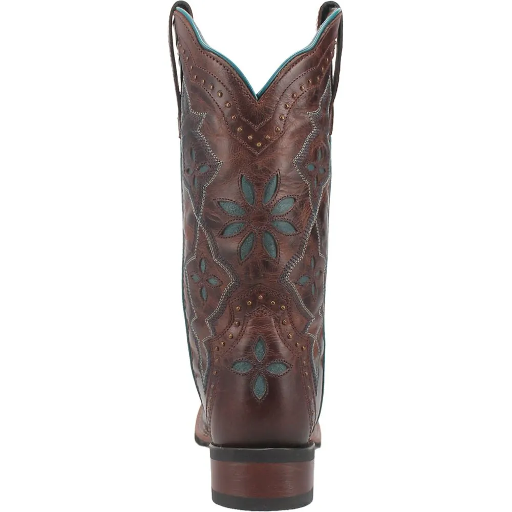 'Laredo' Women's 11" Gillyann Western Square Toe - Dark Brown