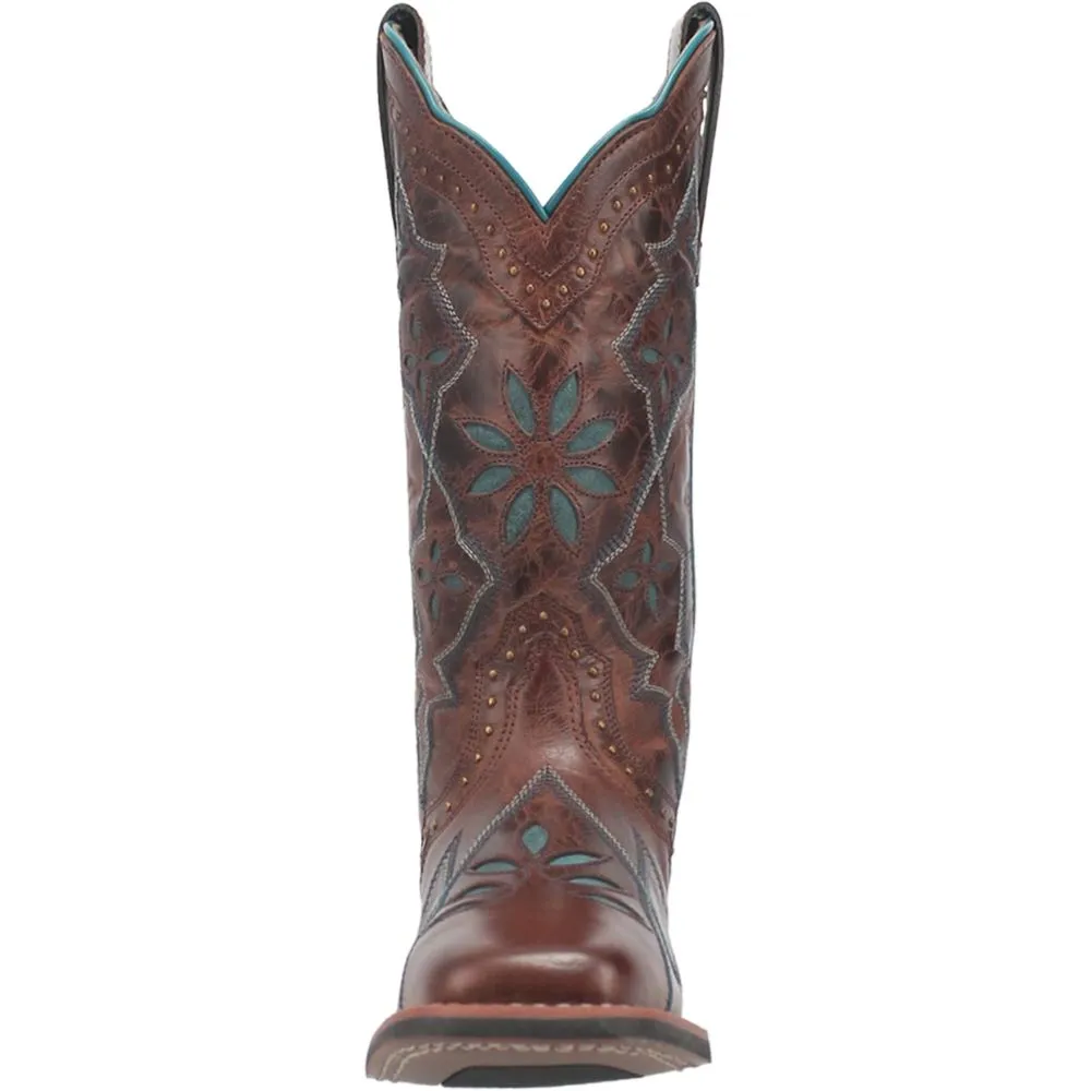 'Laredo' Women's 11" Gillyann Western Square Toe - Dark Brown