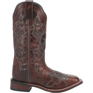 'Laredo' Women's 11" Gillyann Western Square Toe - Dark Brown