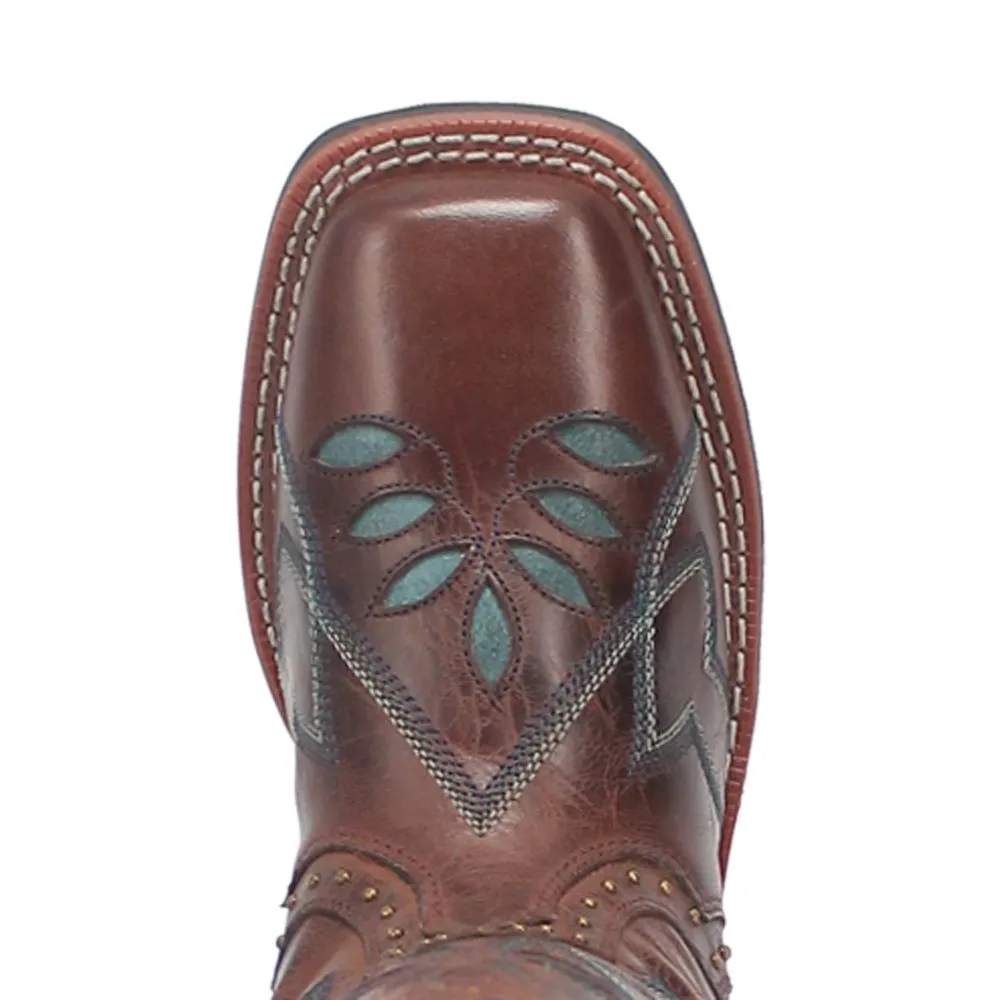 'Laredo' Women's 11" Gillyann Western Square Toe - Dark Brown