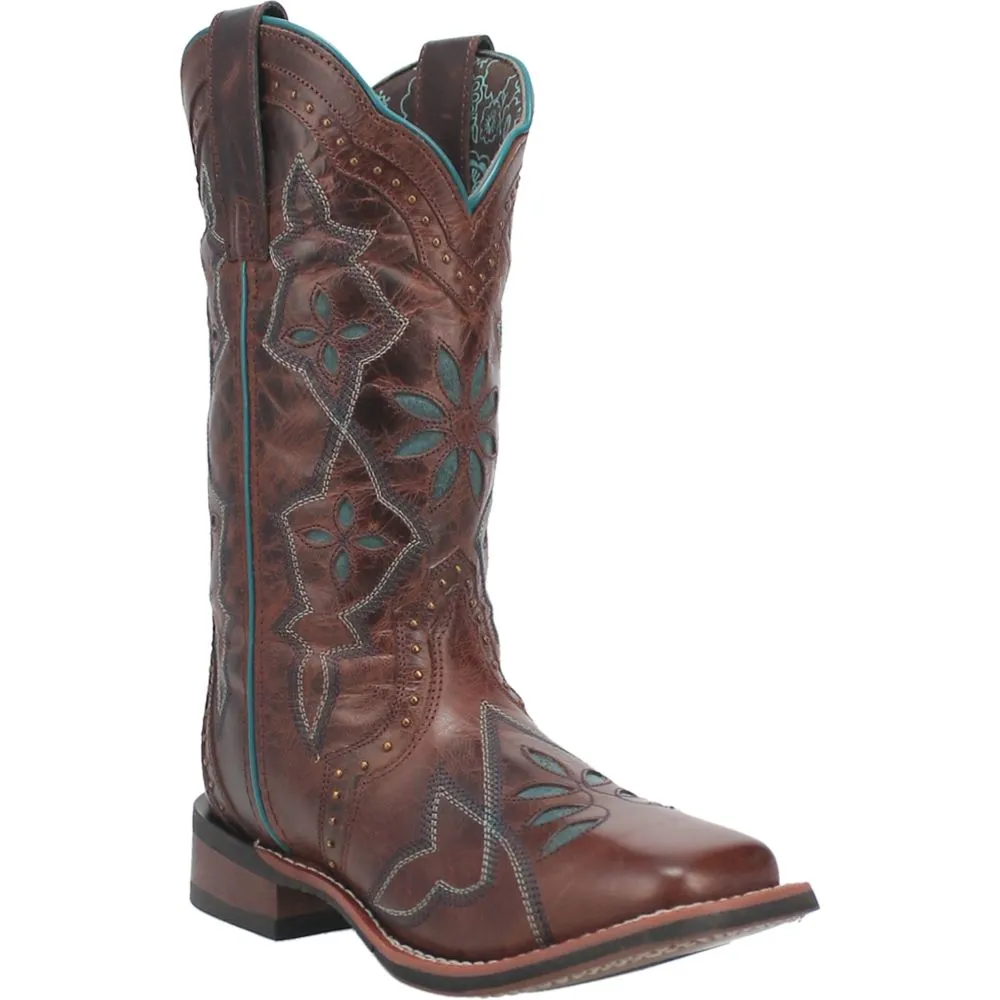 'Laredo' Women's 11" Gillyann Western Square Toe - Dark Brown