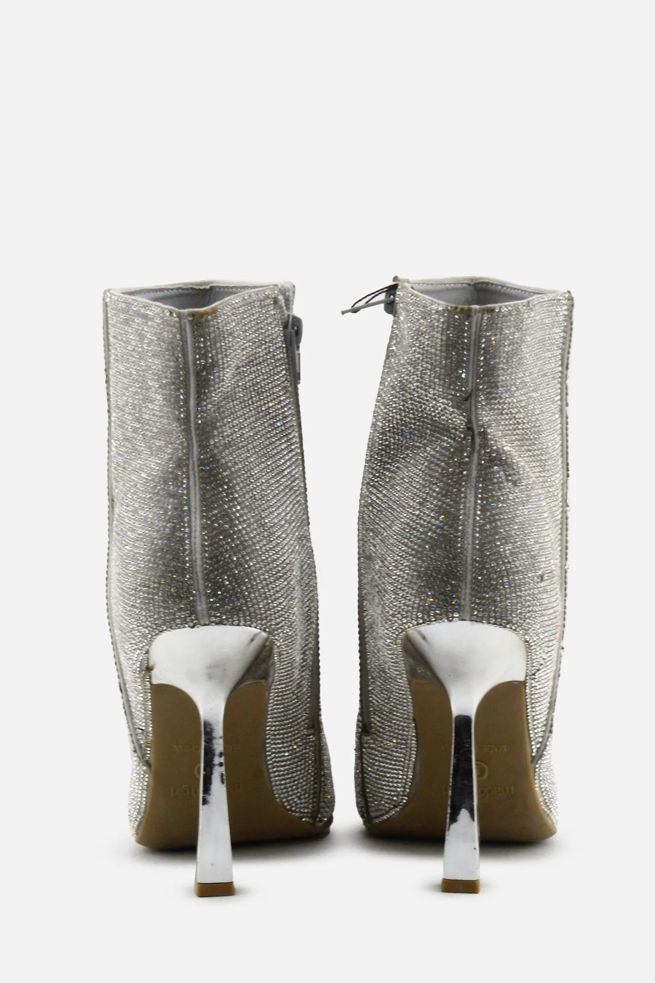 Madden Girl Zipper Stilettos Ankle Boots | Textile