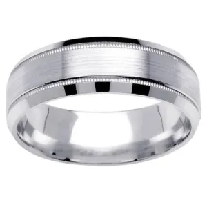 Mens Platinum Band in 7 mm Comfort Fit PT950