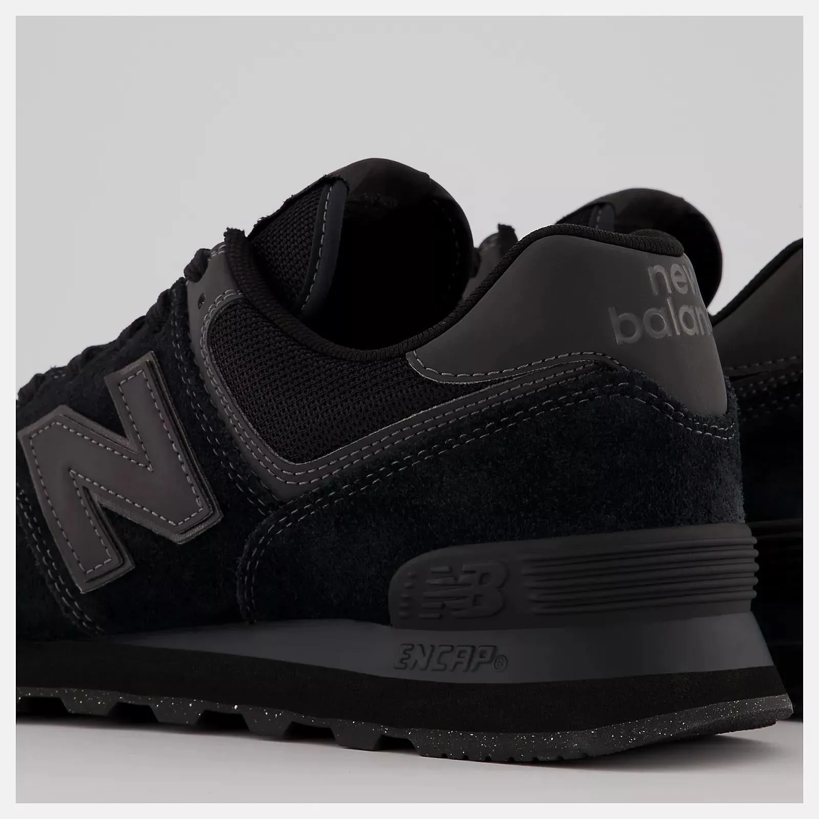 Men's Wide Fit New Balance  ML574EVE Running Sneakers - Exclusive - Black